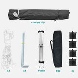 10'x10' Folding Canopy with 4 Removable Sidewalls Outdoor Event Shelter UPF 50 Gazebo Portable W2185P194757