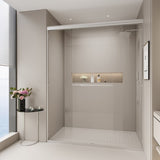 44-48 in. W x 72 in. H Double Sliding Shower Door, Semi-frameless Bypass Bathroom Sliding Door with W1573P239434
