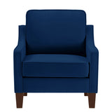 Modern Armchair, Living Room Single Seat Sofa with Wooden Legs, Upholstered Velvet Accent W2186P143465