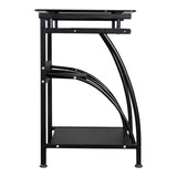 ZNTS Exquisite Integrated Stalinite Computer Desk 307B Black 49343068