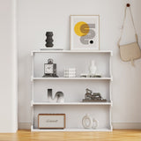 Multifunctional 4-Tier White Book Shelf & Coffee Table for Living Room Bedroom Dining Room Study W1801137471