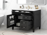 30'' Bathroom Vanity with Top Sink, Modern Bathroom Storage Cabinet with 2 Drawers and a Tip-out N710P250194B