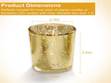 24 Pack Mercury Glass Votive Candle Holders, Gold Silver Speckled Tealight Candle Cups for Wedding, 58532417