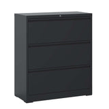 3 Drawer Lateral File Cabinet with Lock Heavy-Duty Metal Filing Cabinet for Home Office, Wide 10304319