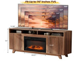 Walnut Cabinet with Gold Handles, 147.32*34.5*81.3cm, Embossed MDF with Melamine Foil, Double Grille 49806812
