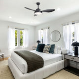 47 Inch Ceiling Fan with 22W LED Light and Remote Control 6 Speeds Reversible DC Motor for Bedroom W934P288498