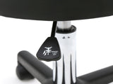 Round Shape Plastic Adjustable Salon Stool with Back Black 42012977