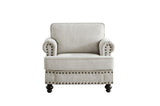 Chenille modern Upholstered Sofas 1 Seater Couches with Nails and Armrests W1708132873