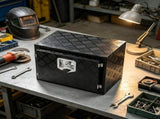 18 x 12 x 14 Inch Underbody Truck Storage Box Diamond Plate Waterproof Tool Box with T-Handle 37570095