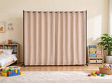 Room Divider with Wheels, Portable Freestanding Curtain Panel Privacy Screen, Rolling Divider Stand 16827571