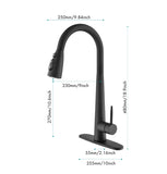 Kitchen Faucet with Pull Down Sprayer , High Arc Single Handle Kitchen Sink Faucet with Deck Plate, W92851732