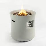 Outdoor Propane Fire Pit Table,Compact Streamlined modern 20-inch,Round Graphite Base with W3016P233624