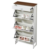 Shoe Storage Cabinet with 3 Flip Drawers&1 Drawer, Slim Freestanding Storage Racks for Entryway, W2948P245239