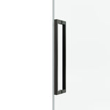 54*76" Fixed & Sliding Shower Door, Square Tube Hardware, Clear Glass Shower Door, 3/8 SGCC 55170531