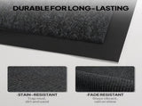 1PC Dark Gray PVC Composite Commercial Entrance Mat, 90x120x0.7cm, Heavy-Duty Floor Protection 33179112