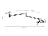Wall Mount Folding Kitchen Pot Filler Faucet W2287142926