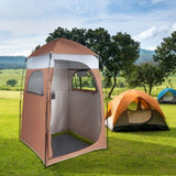 ZNTS 150*150*205cm Single Quick Open Changing Tent Shower Tent Brown 51991597