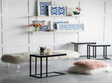 Set of 2 Blue and White Hanging Sculptures, Modern Wall Art Decor, 12.5" x 24.5" W2078130292