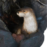16.9x15x31.3" Decorative Brown Water Foutain with Otter Design, with Light and Pump, for Indoor and W2078138955