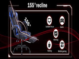 Video Game Chairs for Adults, PU Leather Gaming Chair with Footrest, 360&degSwivel Adjustable Lumbar 91466182