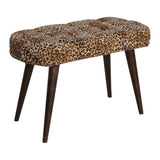 Leopard Print Deep Button Bench B182P166529