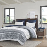King/Cal King 3 Piece Cotton Comforter Set with Chenille Tufting B035128801