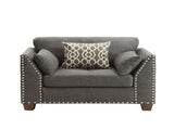 Laurissa Light Charcoal Linen Chair W/3 Pillows B2726P277877
