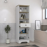 St. Clair Linen Cabinet, Two Interior Shelves, Two Open Shelves B200P188852