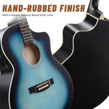 KMA102 41In Basswood Panel Matte Edging Folk Guitar with 15W Amplifier Bag Tuner and other 55011210