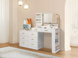 Modern White 8-Drawer Dresser for Bedroom - Ample Storage Wide Chest of Drawers, Sturdy & Safe W1785P239197