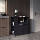 Eldon Two-Door Kitchen Base Cabinet Cart with four Shelves, Side Shelves, Cabinet, Kitchen Storage B200P286943