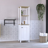 St. Clair Linen Cabinet, Two Interior Shelves, Two Open Shelves, Single Door B200P188851