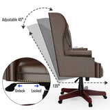 ZNTS 330LBS Executive Office Chair, Ergonomic Design High Back Reclining Comfortable Desk Chair - Brown W1550115019