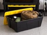 94 Qt. Plastic Storage Bins with Lids, Stackable Storage Containers, Totes, 3 Pack 12112222