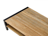 40.16" Rattan Coffee table, sliding door for storage, metal legs, Modern table for living room , W1265121739