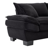 Corduroy Sofa Sleeper Couch Loveseat Sofa with Pillows Comfy Upholstered Deep Seat Sofa for W676P184130