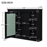 35'' x 27.5'' Medicine Cabinet, Wall Mounted Bathroom Storage Cabinet, Modern Bathroom Wall Cabinet N710P236930B