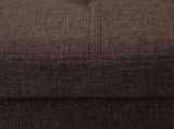 Faux Linen Folding Storage Ottoman Cube in Espresso 19898814