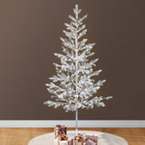 6ft Pine Tree Shape PE Material 80 Branches Green Flocking 550 Lights Warm White Two-color 8 Modes 10438348