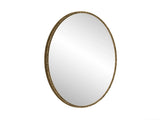 Iron Art Oval Retro Mirror, Antique Effect, Wall Hanging, Suitable For Bathroom, Bedroom, Living W757P251824