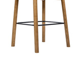 Sven 30" Modern Minimalist Low Back Wood Barstool, Dark Brown Walnut Ash Wood B2719P395566