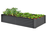 8x4x1.5 ft Galvanized Raised Garden Bed, Outdoor Planter Garden Boxes Large Metal Planter Box for W1859P197984