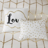 Full/Queen Metallic Printed Duvet Cover Set B03596042