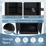 30" Bathroom Vanity with Sink, Two Doors with Shelf, Soft Close Door Hinges, Vintage Style, Black N759P226000B