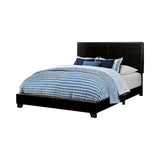 Black Upholstered Queen Panel Bed B062P155552