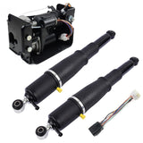 ZNTS Pair Rear Air Suspension Shocks + Compressor Pump for Cadillac Escalade Chevrolet Avalanche Suburban 01071748