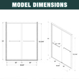 56-60"x74" Aluminum Frame Double Sliding Shower Door,Bypass Bathroom Sliding Door with Premium 1/4" W2011P330163