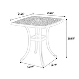 Bistro Set 3 Piece Rustproof Cast Aluminum Patio Furniture Sets 2 Chairs and 1 Round Table Outdoor, W640P251296