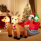 7.2 Feet Christmas Decoration Christmas Inflatable Santa Rides Sled 77611237