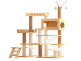 66.9" Modern Cat Tower, Wood Cat Tree Tower for Indoor Cats, Cat Treewith Sisal-Covered Scratching 14348297